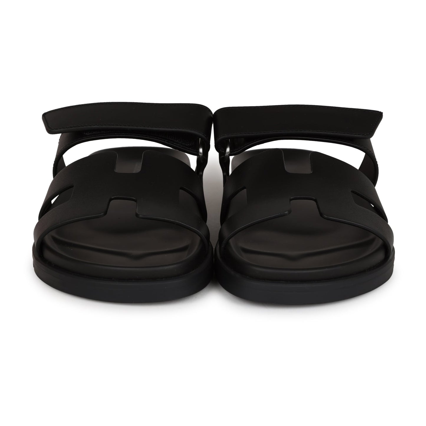 Hermes Chypre Sandals Black Calfskin 38.5 EU