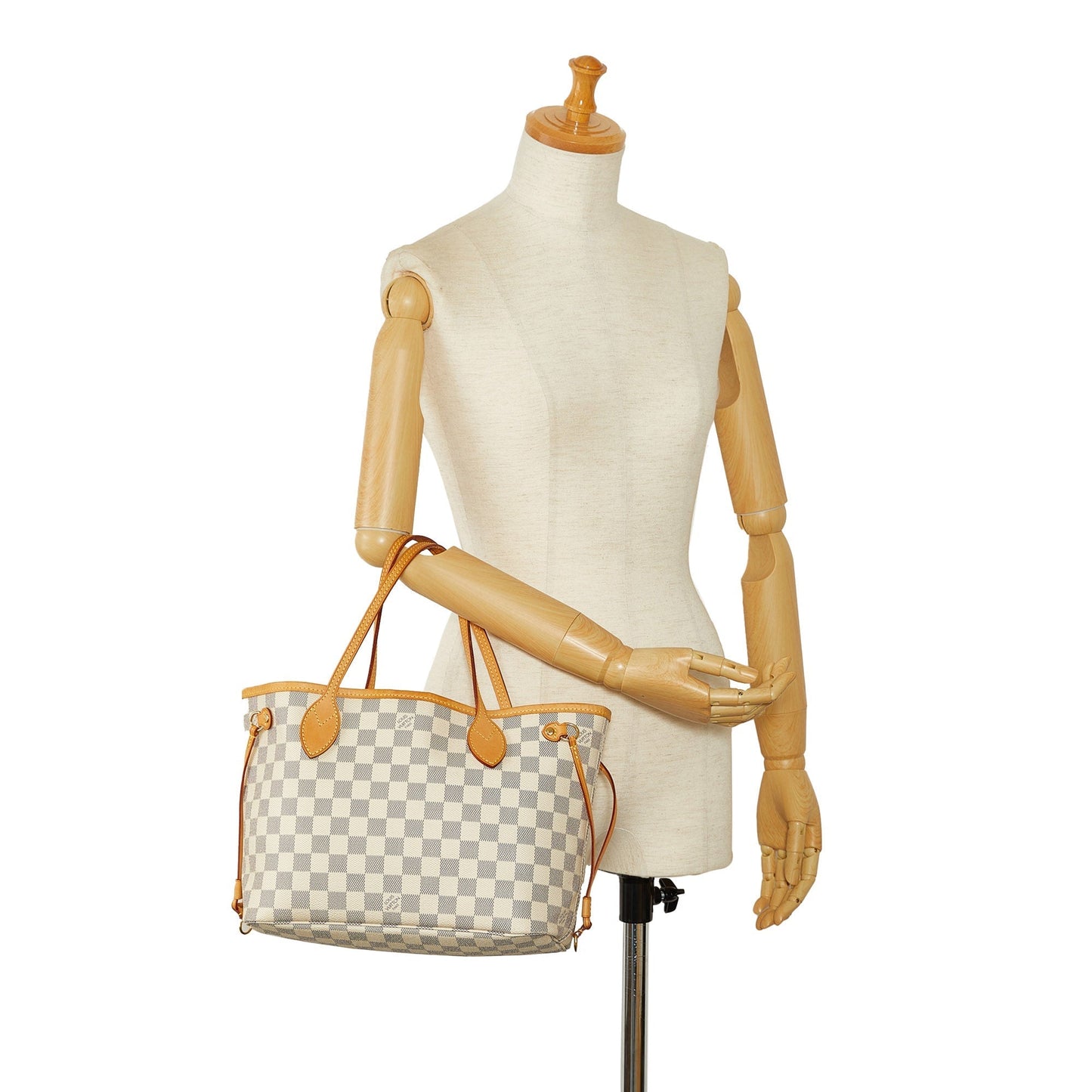 Gray Louis Vuitton Damier Azur Neverfull PM Tote Bag