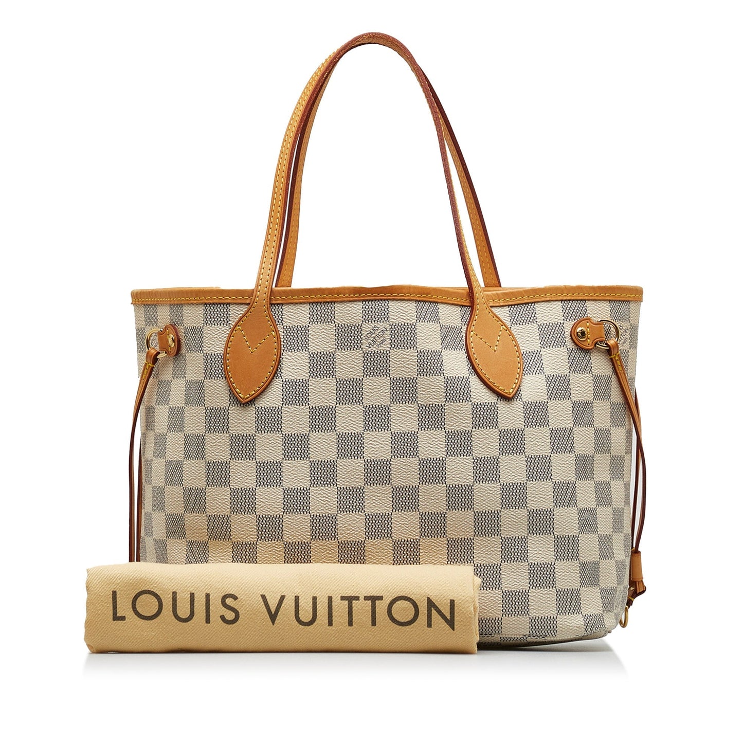 Gray Louis Vuitton Damier Azur Neverfull PM Tote Bag