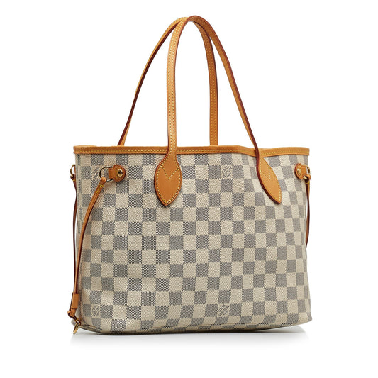 Gray Louis Vuitton Damier Azur Neverfull PM Tote Bag