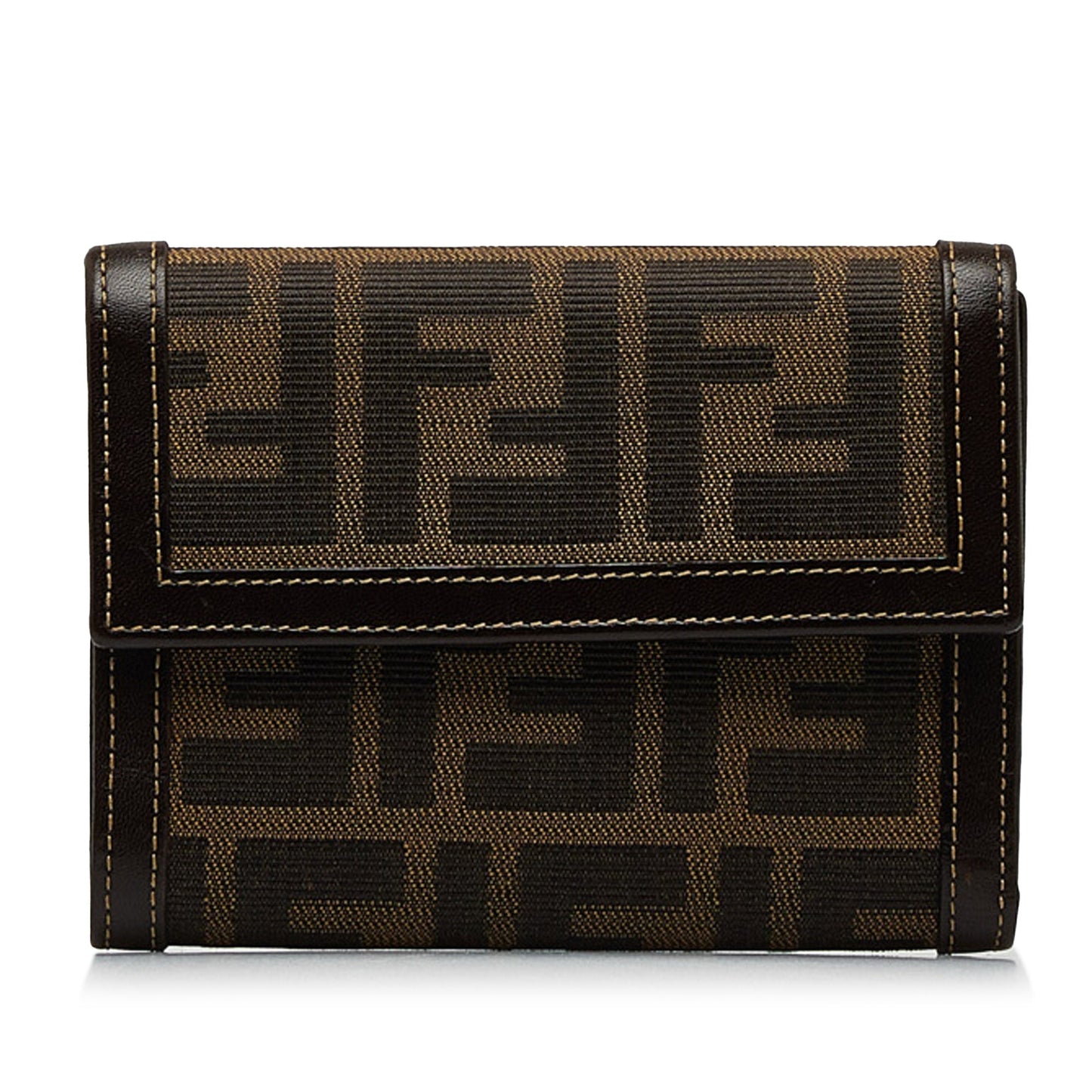 FENDI Zucca Canvas Small Wallet Small Wallets