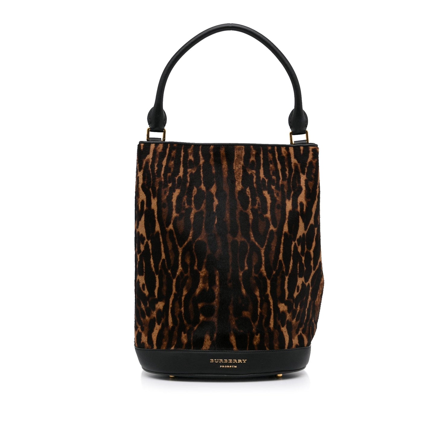 Brown Burberry Pony Hair Tote Bag