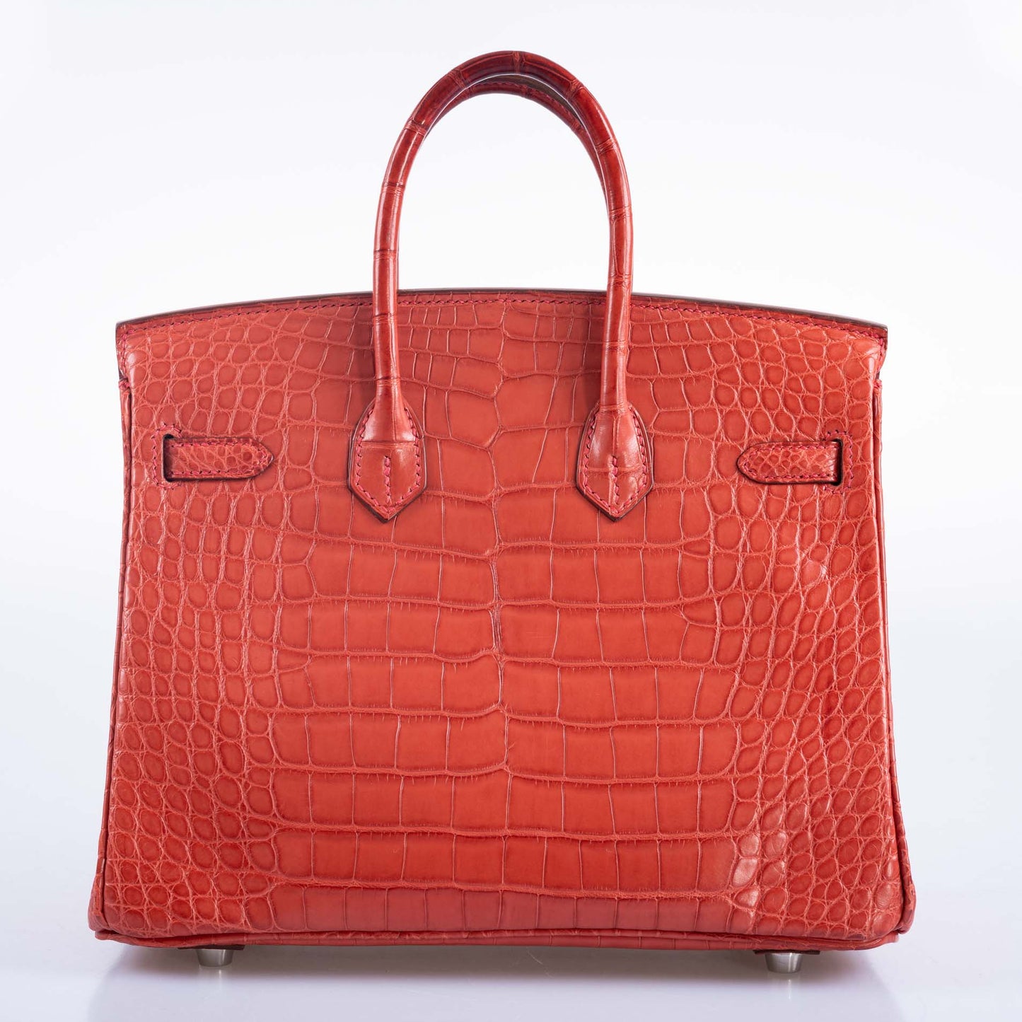 Herms Birkin 25 Bougainville Matte Alligator Palladium Hardware