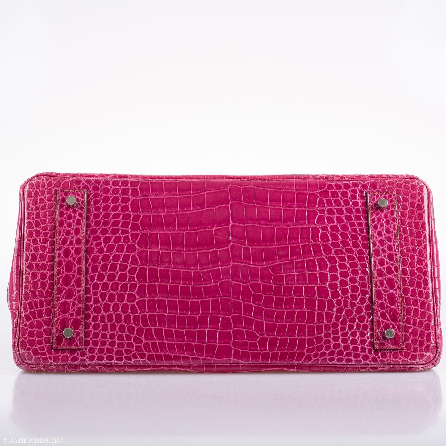 Hermès Shoulder Birkin 42 JPG Fuchsia Porosus Crocodile Palladium Hardware