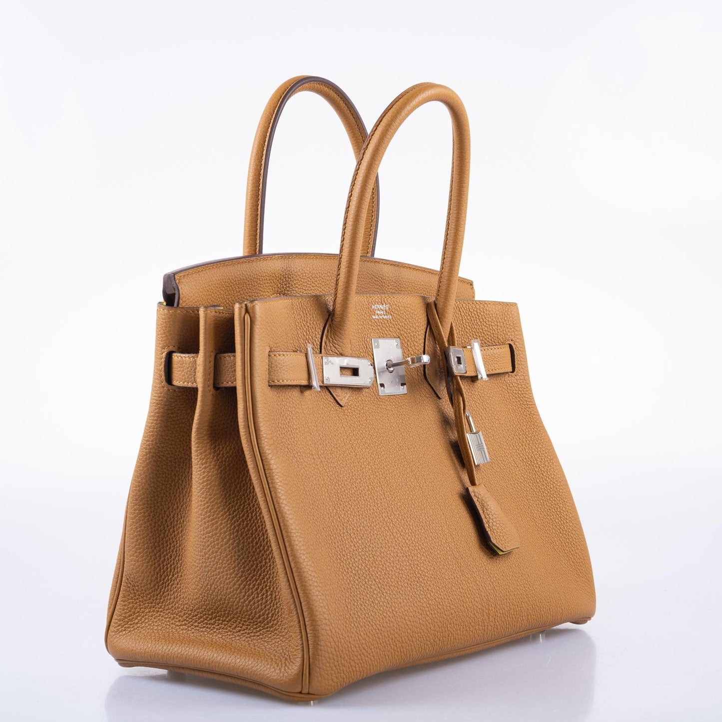 Hermès Verso Birkin 30 Caramel Togo and Lime Palladium Hardware