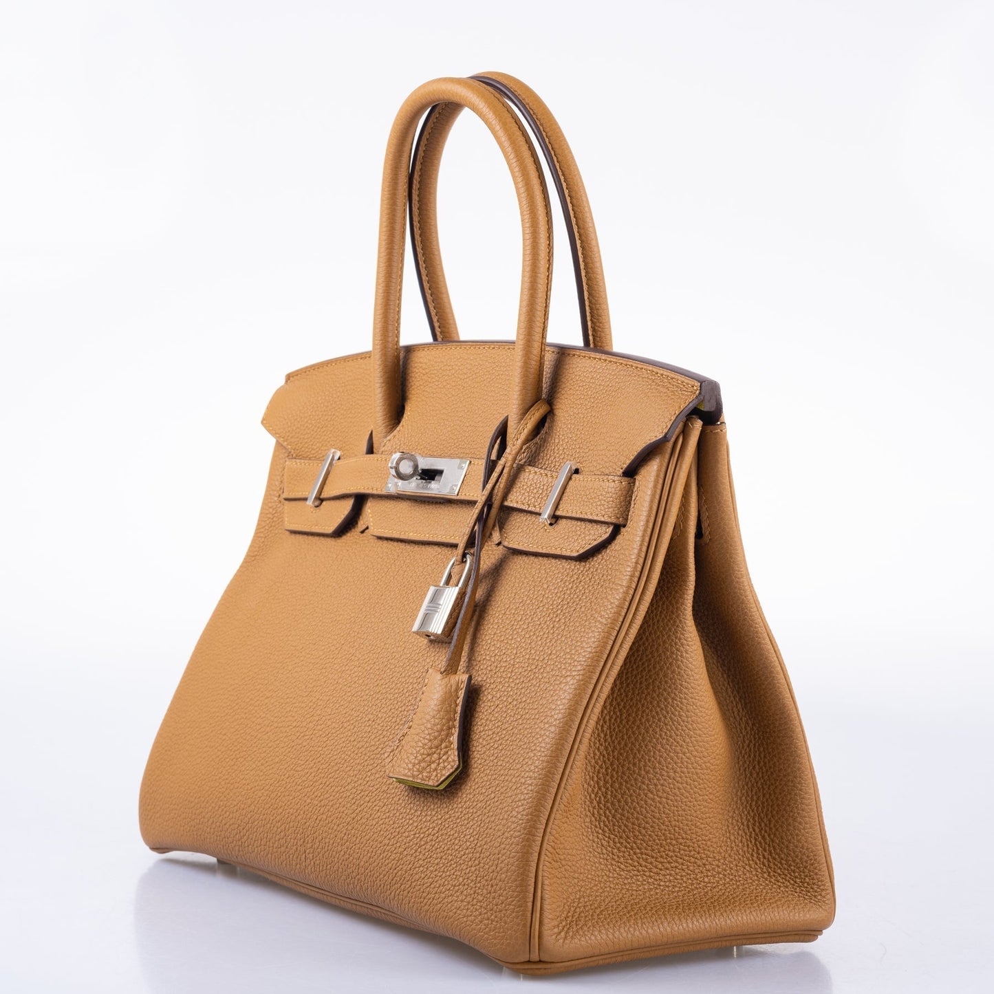 Hermès Verso Birkin 30 Caramel Togo and Lime Palladium Hardware