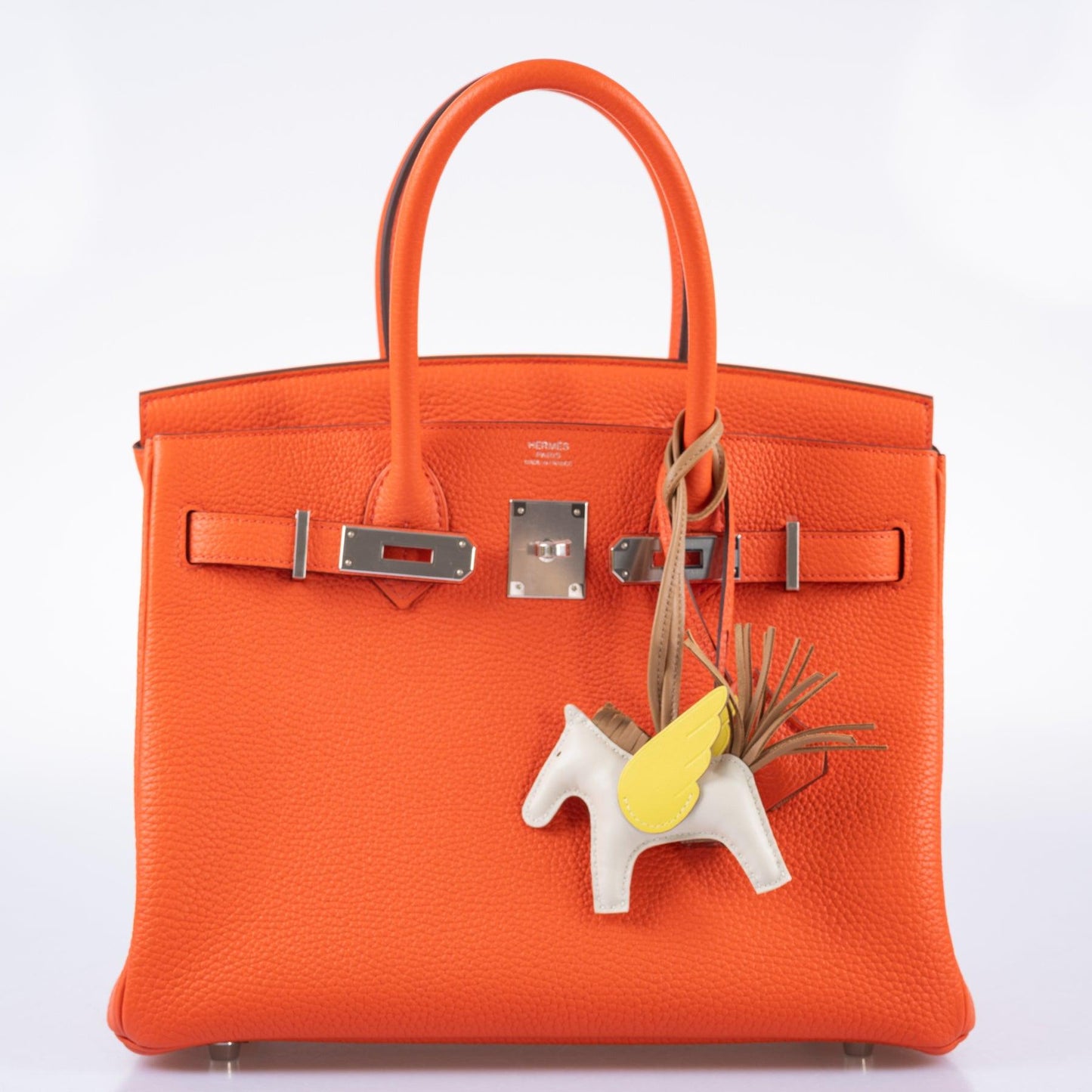 Hermès Verso Birkin 30 Orange Poppy Clemence & Blush Palladium Hardware