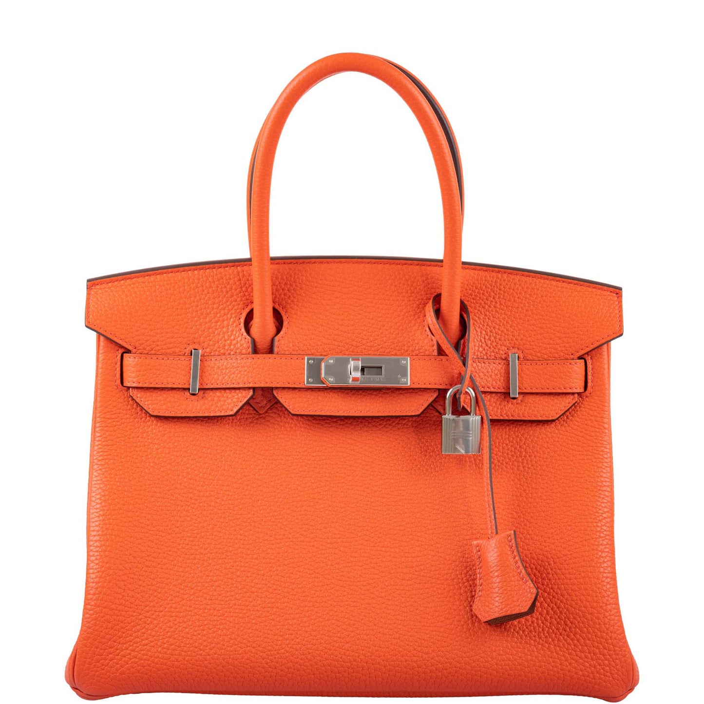 Hermès Verso Birkin 30 Orange Poppy Clemence & Blush Palladium Hardware