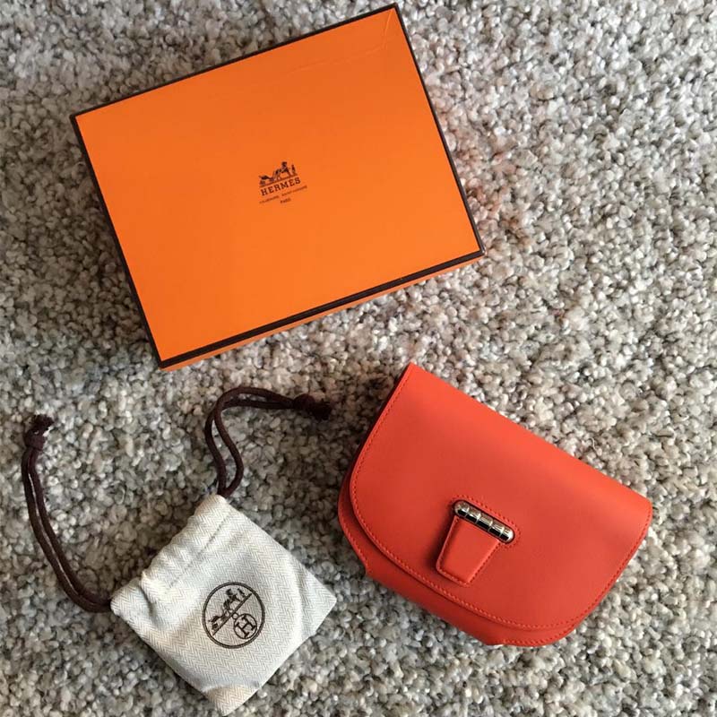 Hermes Women Convoyeur Mini Bag in Calfskin-Orange