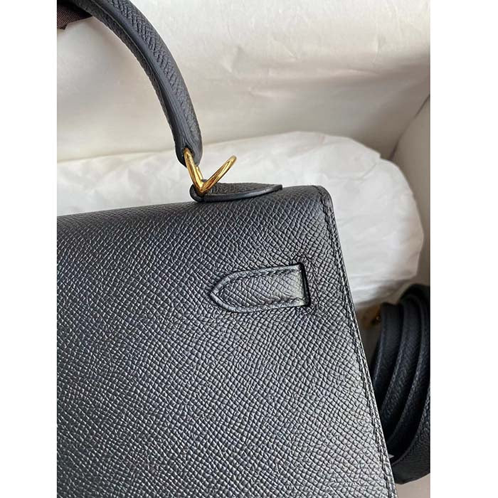 Hermes Women Kelly Sellier 32 Bag in Togo Leather with Gold Hardware-Black