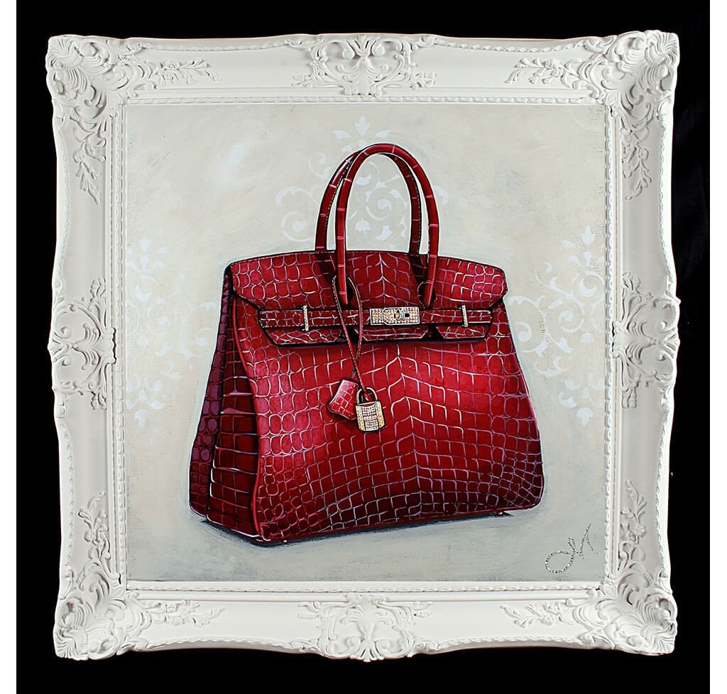 Original Rouge Hermès Birkin Painting