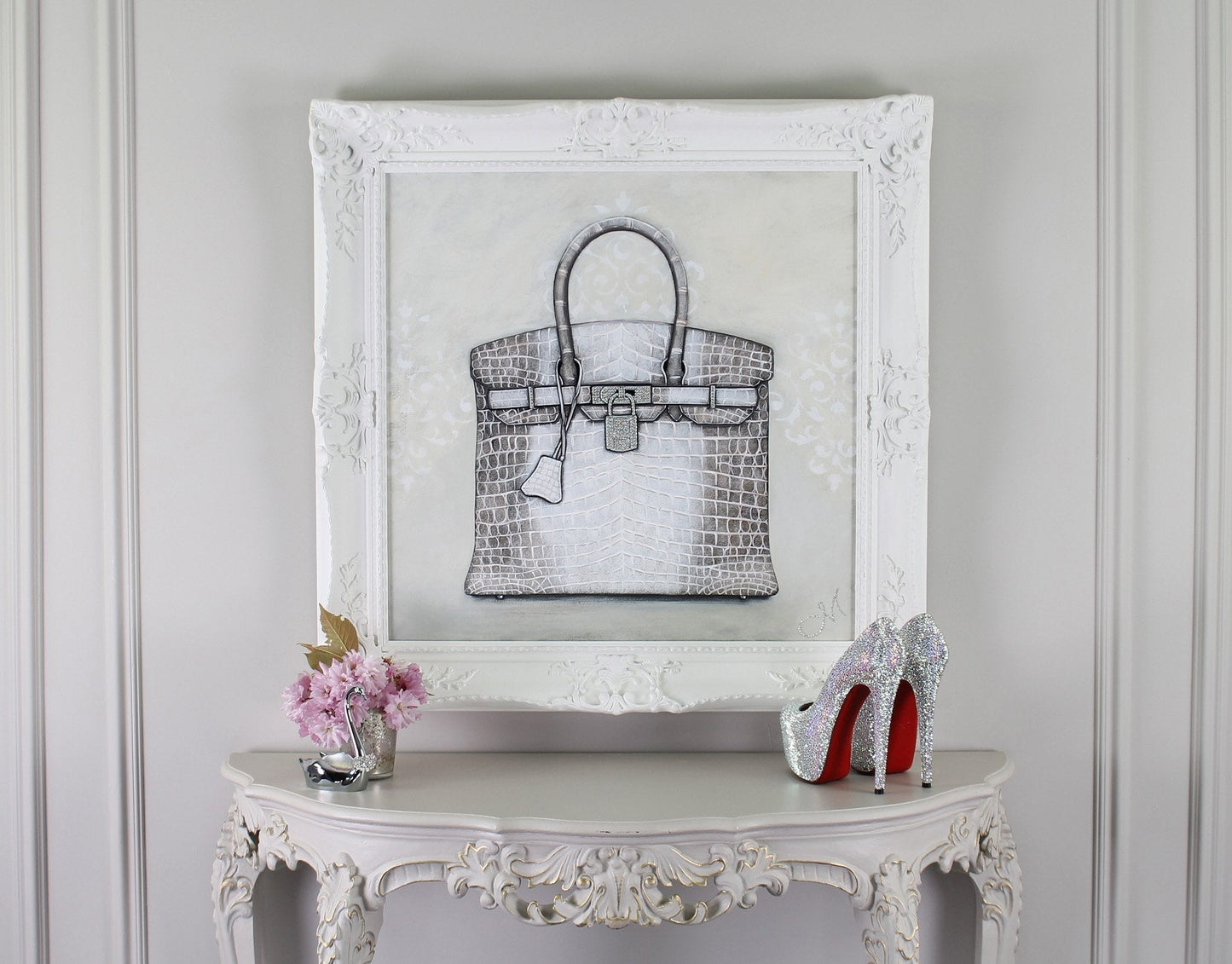 Large Limited Edition Himalayan Hermès Birkin Giclée