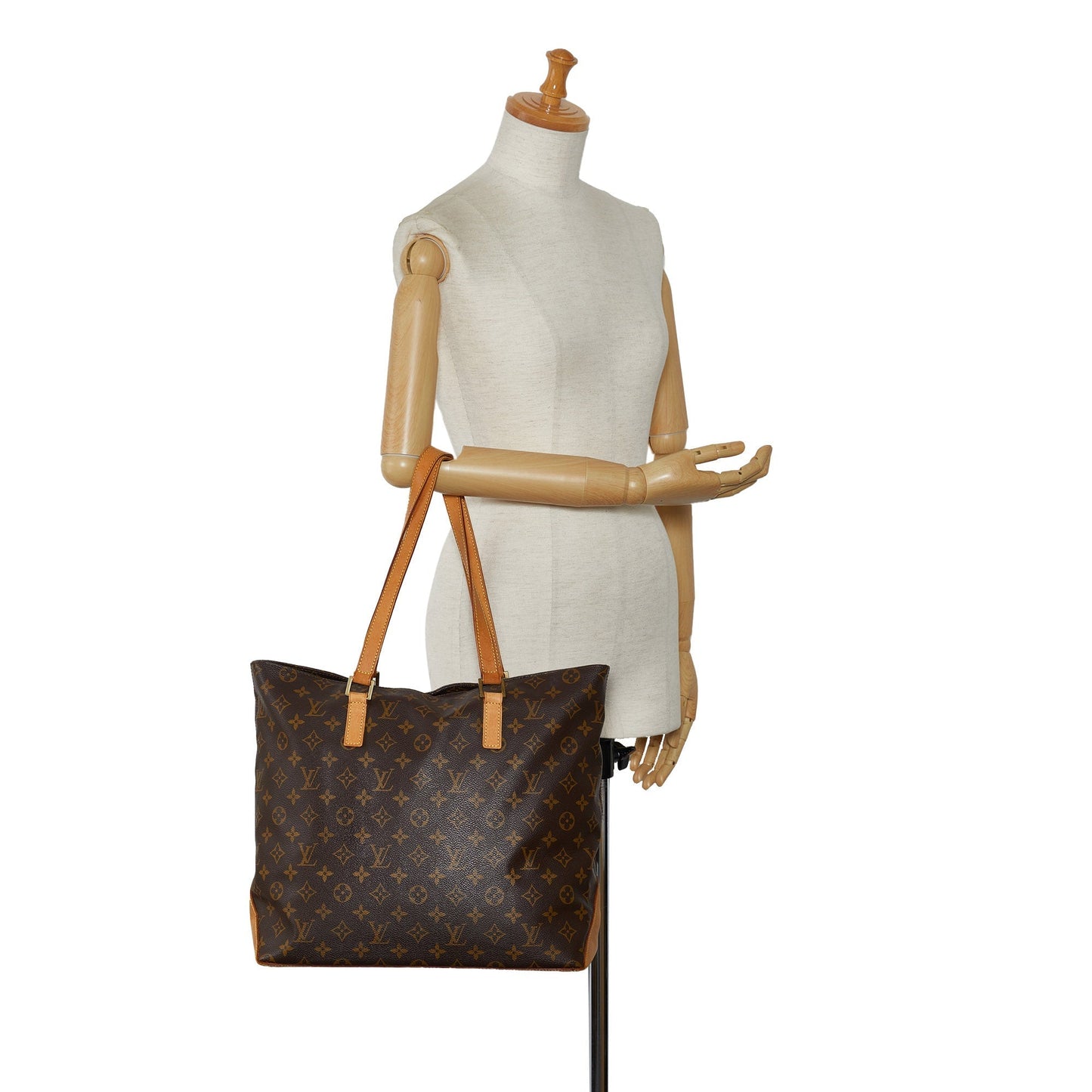 LOUIS VUITTON Monogram Cabas Mezzo Tote Bag