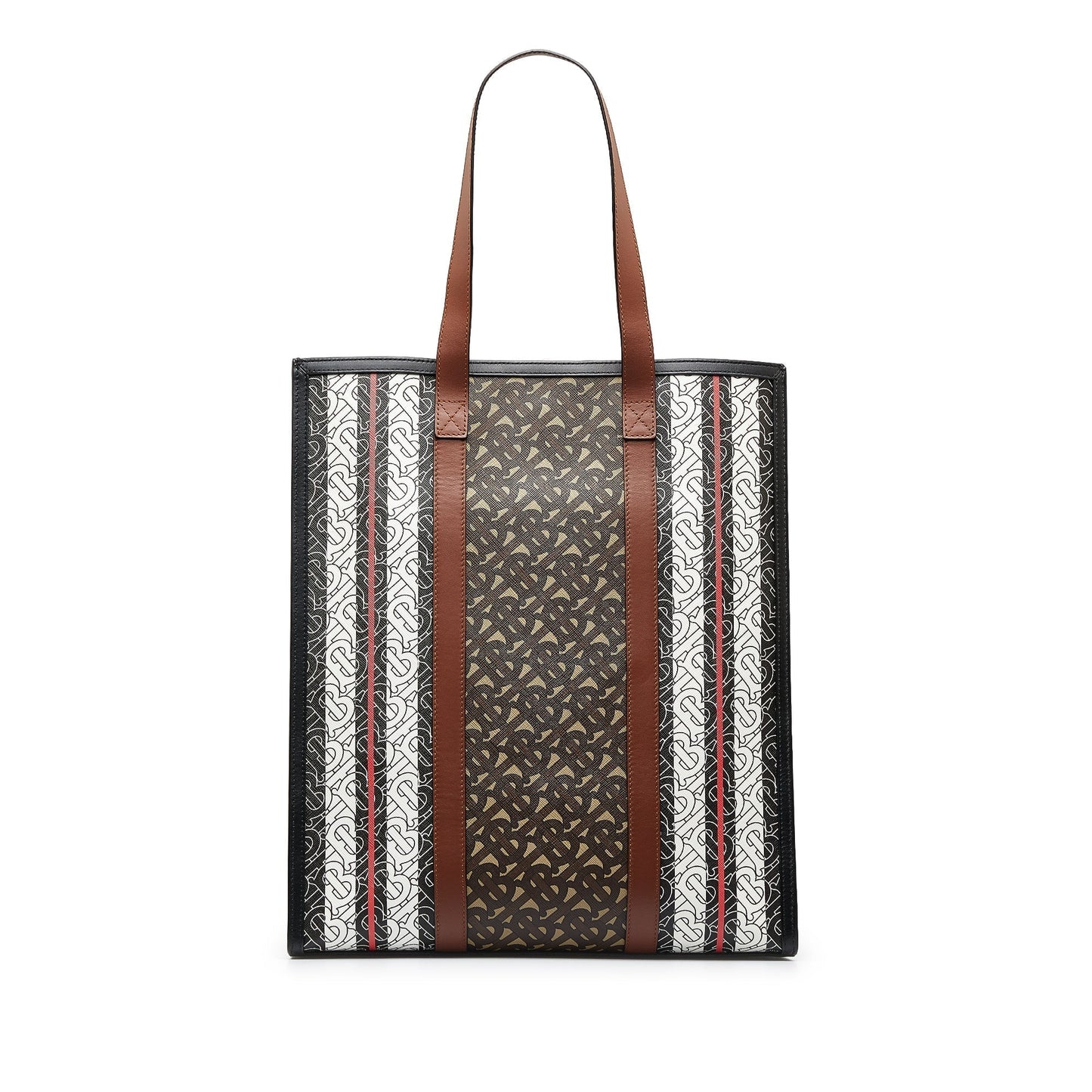 Brown BBR Monogram Stripe E Tote Bag