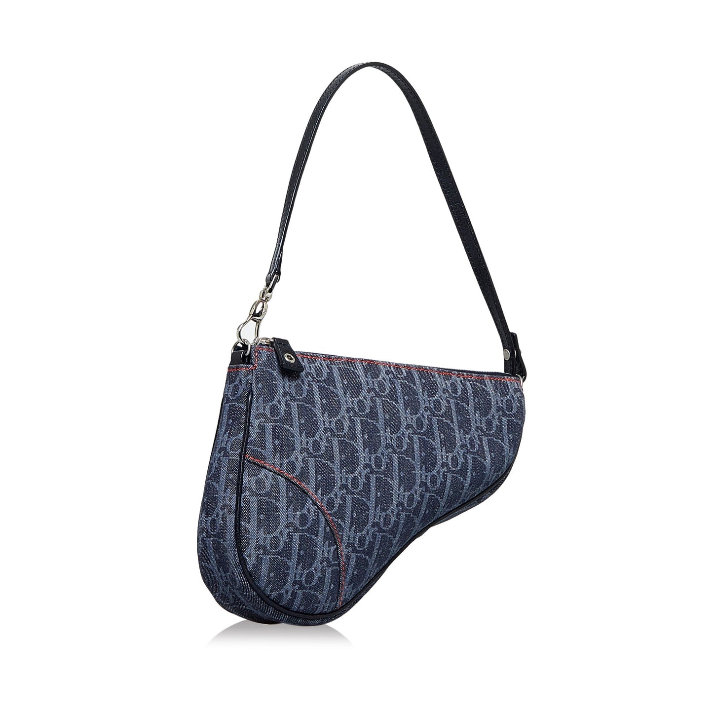 Dior Diorissimo Denim Saddle Pochette Gray