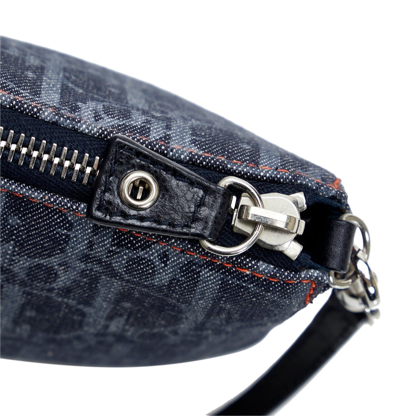 Dior Diorissimo Denim Saddle Pochette Gray