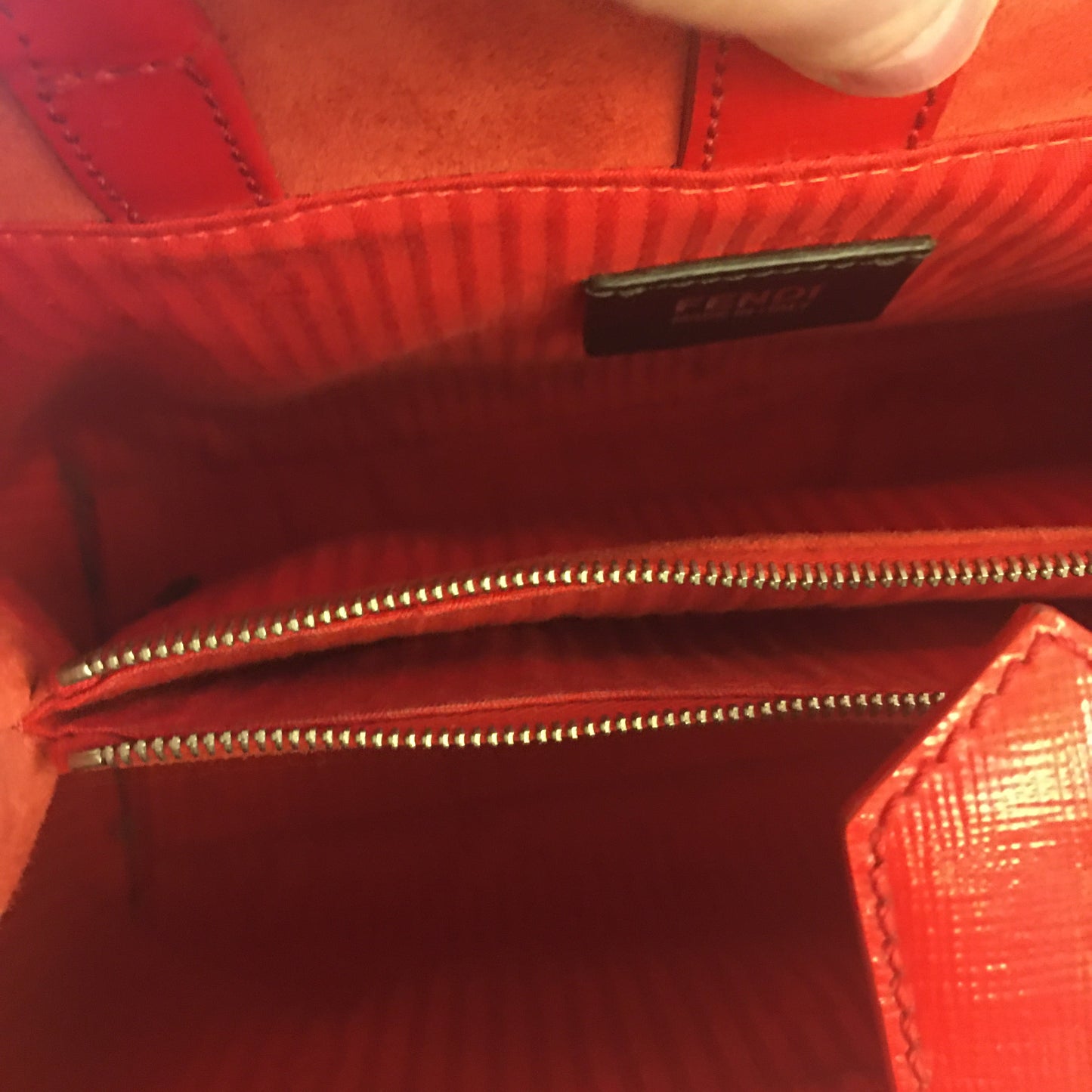 FENDI 2Jours Handbag in Red Leather