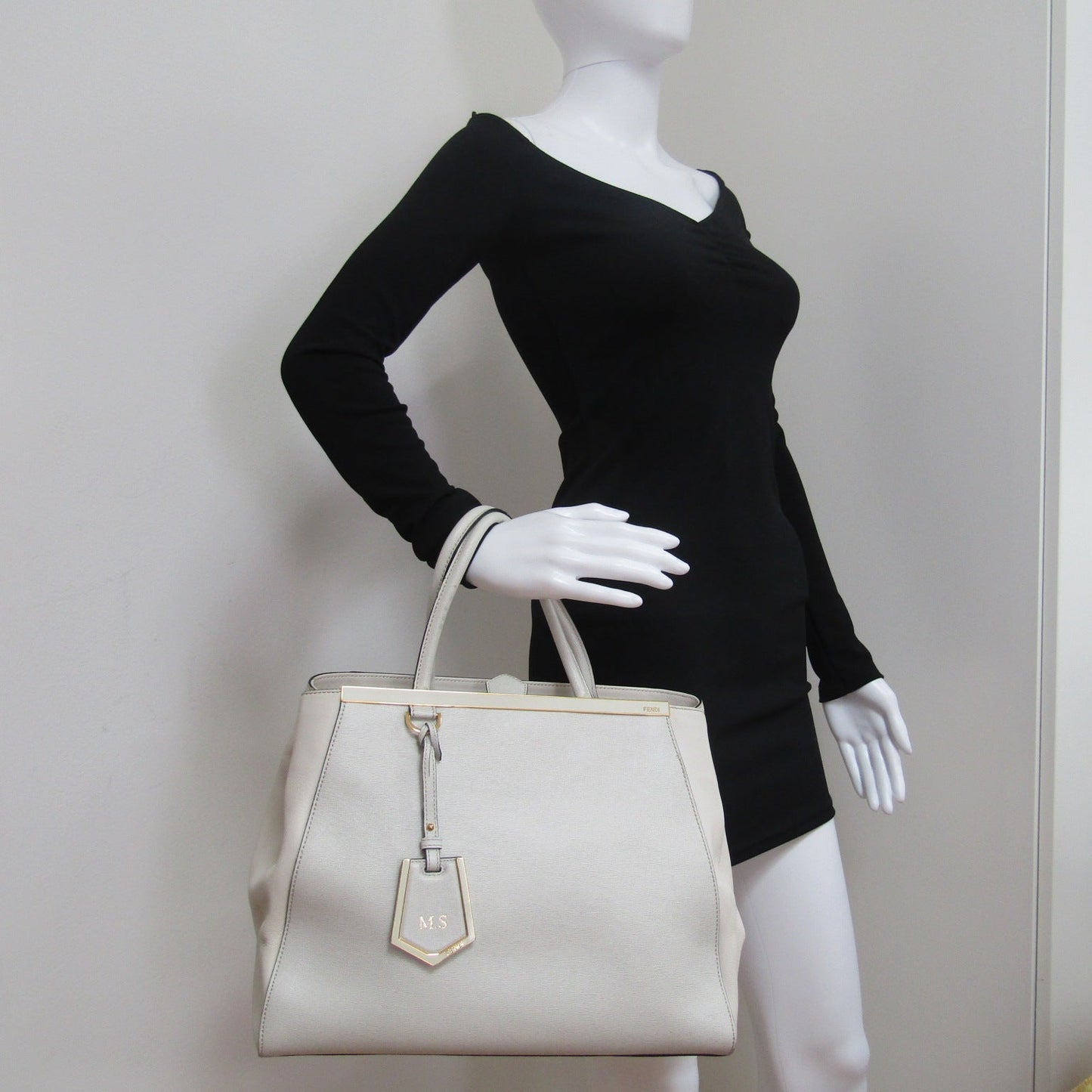 FENDI 2Jours Handbag in White Leather