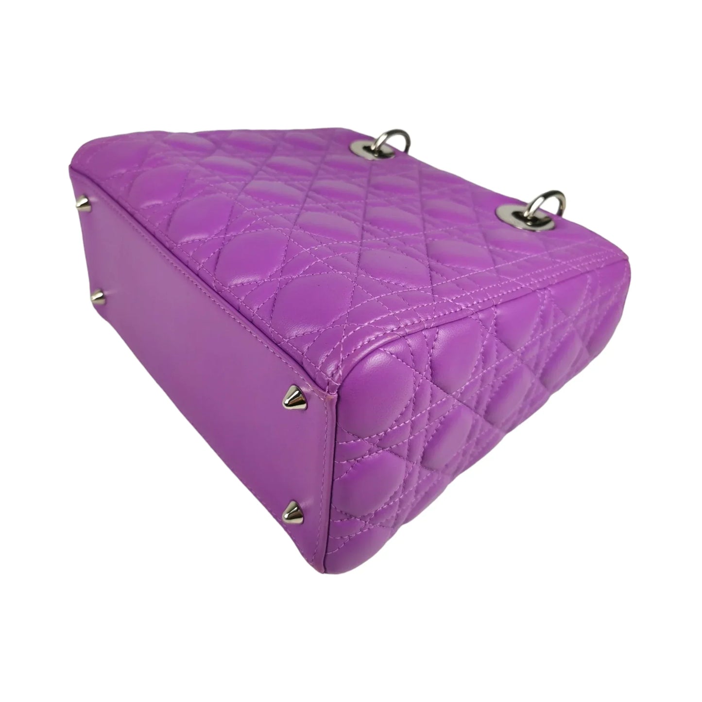 Dior Lady Dior Medium Purple Cannage Sillver