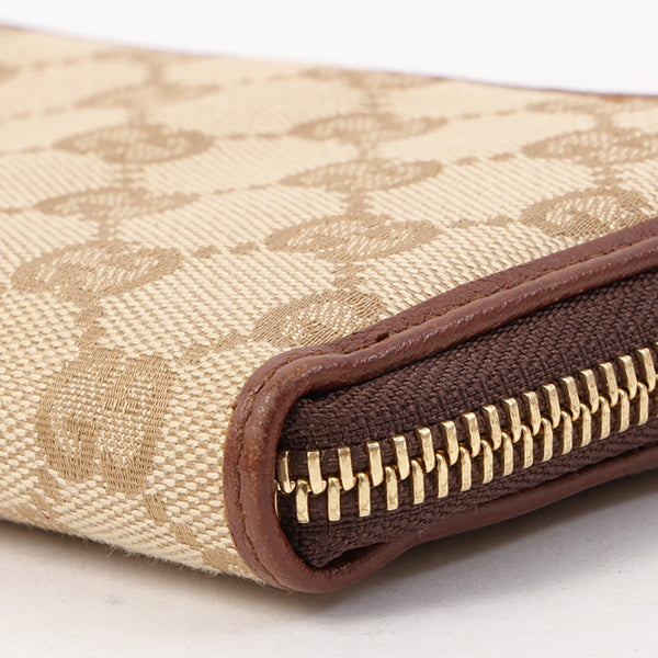 Gucci Gg Pattern Long Wallet Brown/Beige