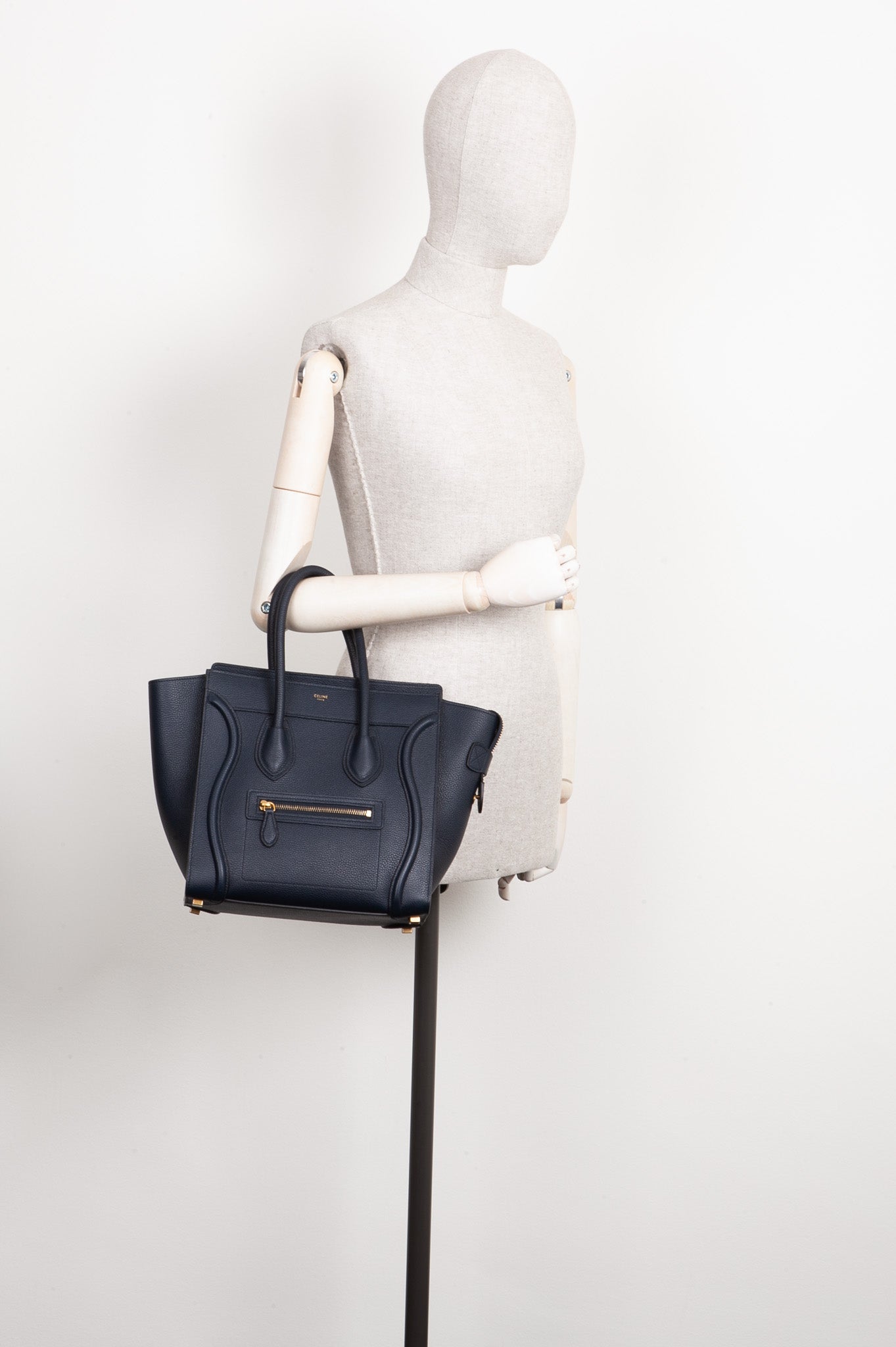 CELINE Luggage Micro Tote Bag Navy