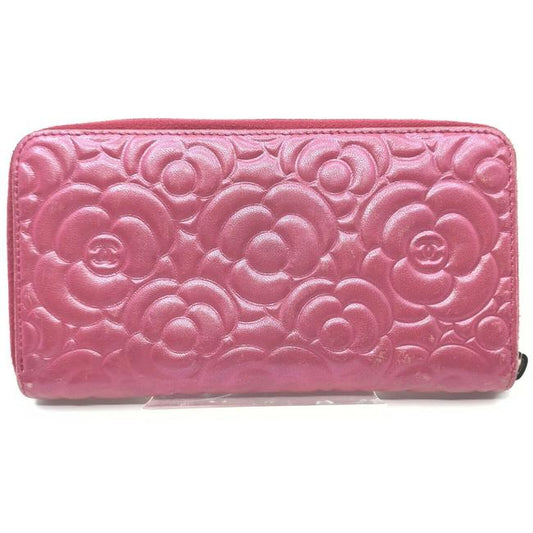 CHANEL CAMELLIA PINK ZIPPY WALLET