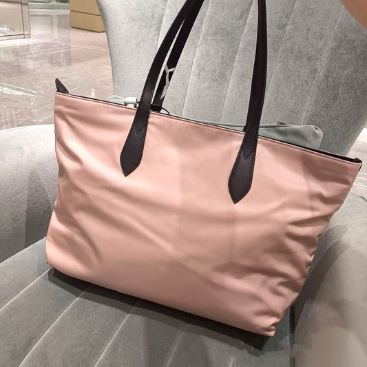 Burberry  Small Rose Beige Logo Branded Nylon Tote Bag