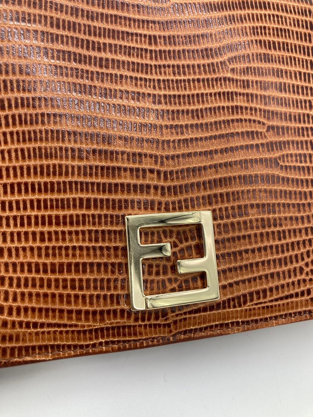 FENDI Tan Lizard Wallet