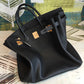 HM Birkin Black For Women Gold Toned Hardware 16.5in/42cm