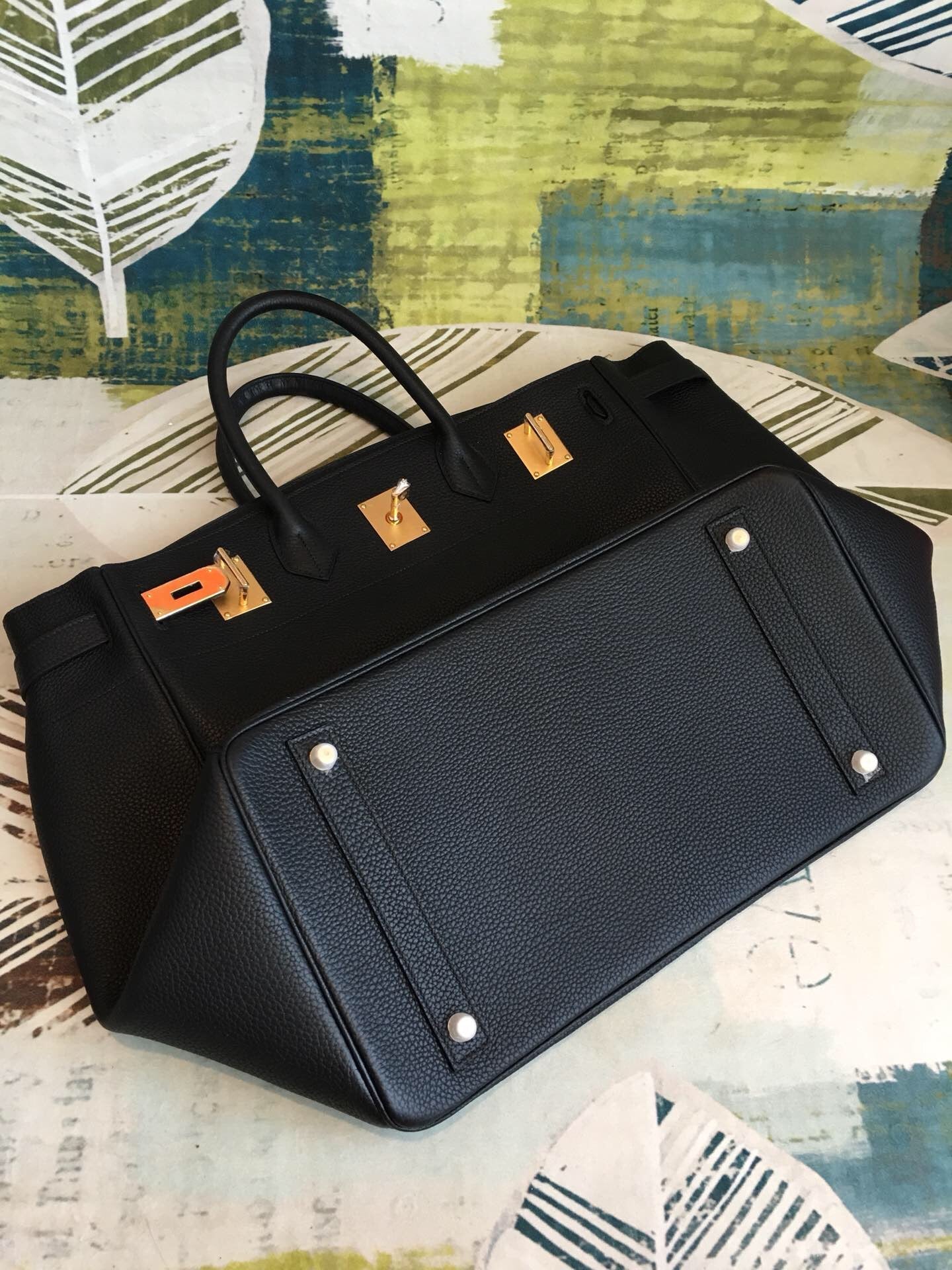 HM Birkin Black For Women Gold Toned Hardware 16.5in/42cm