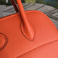 HM Bolide Bag Orange For Women Silver Toned Hardware 12.6in/32cm