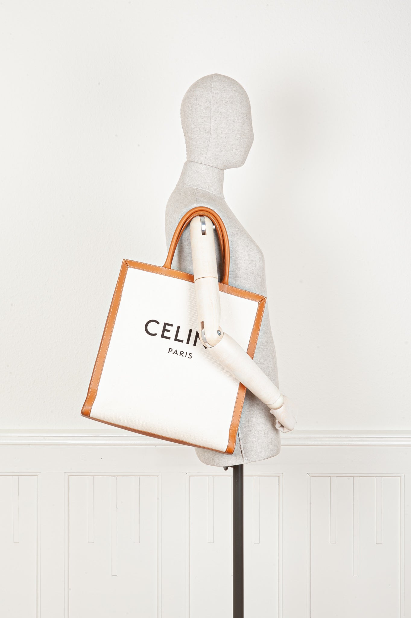 CELINE Vertical Shopper Canvas