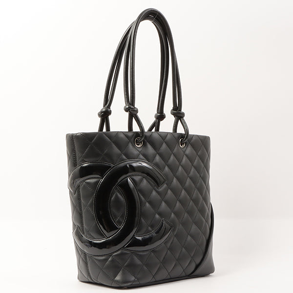 Chanel Around 2005 Made Cambon Tote Bag Black