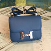 HM Constance 18 Epsom Navy Blue For Women Silver Toned Hardware, Womenâ€™s Handbags, Shoulder Bags 7.1in/18cm