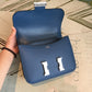 HM Constance 18 Epsom Navy Blue For Women Silver Toned Hardware, Womenâ€™s Handbags, Shoulder Bags 7.1in/18cm