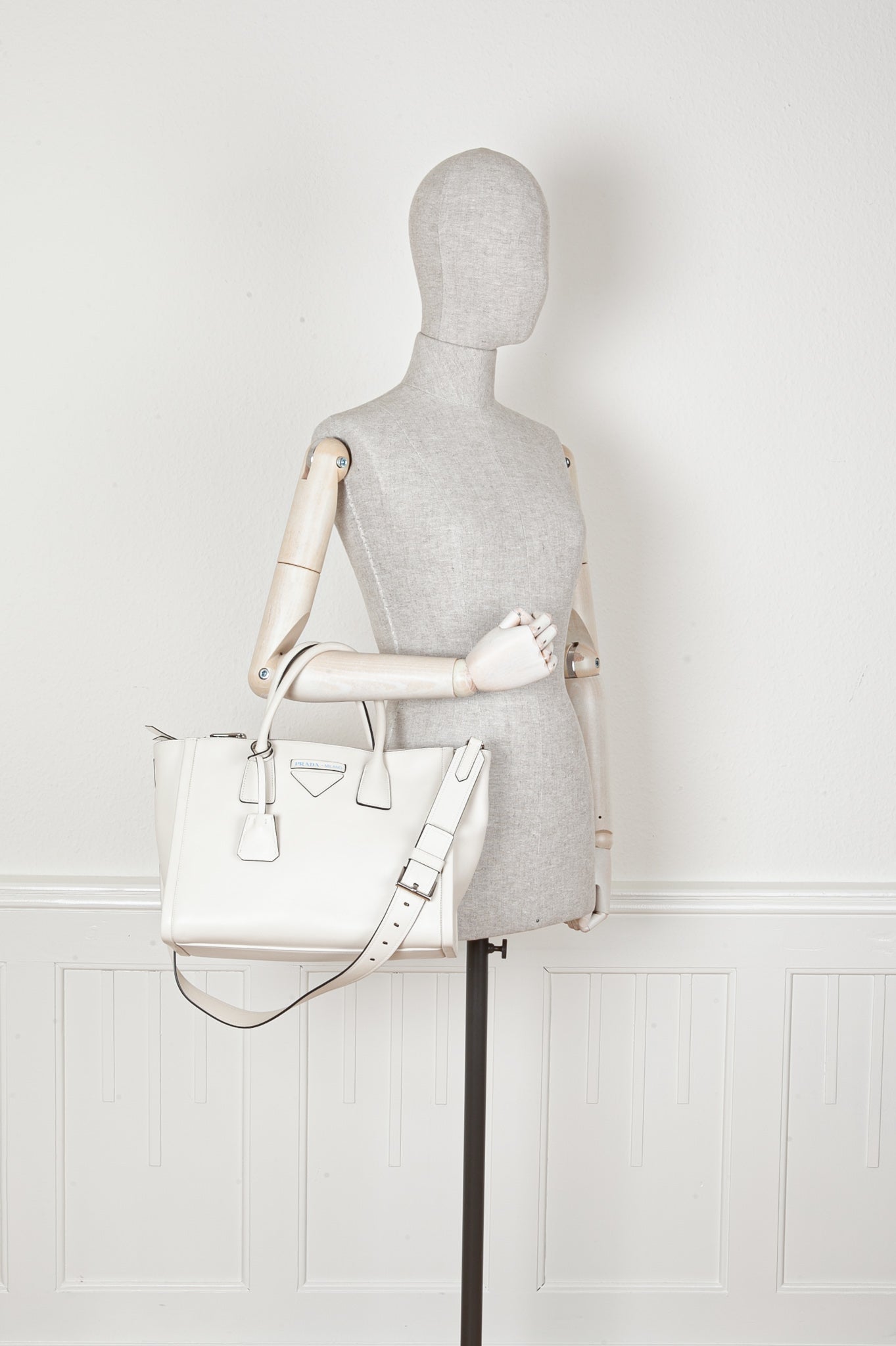 PRADA Concept Tote Bag White