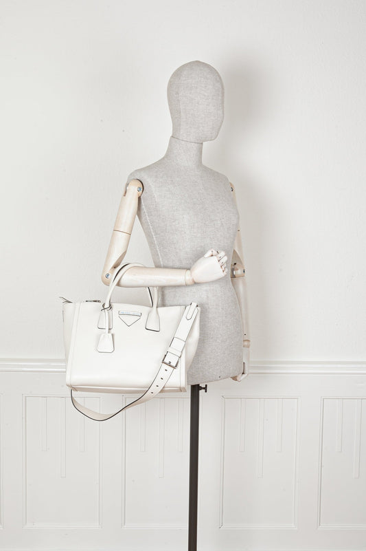 PRADA Concept Tote Bag White