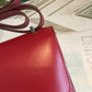 HM Constance Burgundy For Women Silver Toned Hardware 7.4in/19cm
