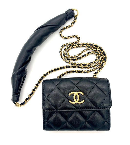 CHANEL MINI QUILTED WALLET ON CHAIN