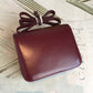 HM Constance Burgundy For Women Silver Toned Hardware 7.4in/19cm