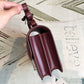 HM Constance Burgundy For Women Silver Toned Hardware 7.4in/19cm