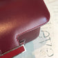 HM Constance Burgundy For Women Silver Toned Hardware 7.4in/19cm
