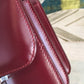 HM Constance Burgundy For Women Silver Toned Hardware 7.4in/19cm