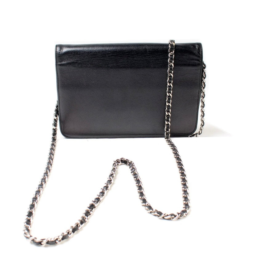 CHANEL CC TIMELESS CAVIAR WALLET ON CHAIN