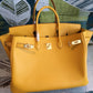 HM Birkin Yellow For Women Gold Toned Hardware 11.8in/30cm