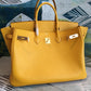 HM Birkin Yellow For Women Gold Toned Hardware 11.8in/30cm