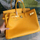 HM Birkin Yellow For Women Gold Toned Hardware 11.8in/30cm