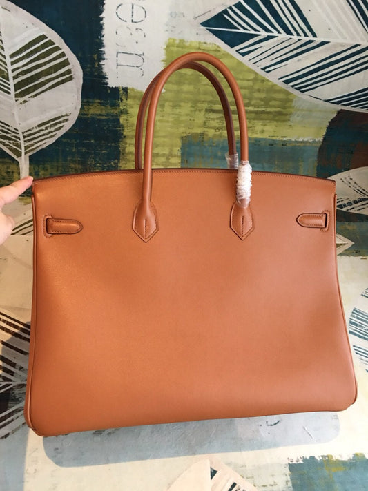 HM Birkin Brown For Women Gold Toned Hardware 11.8in/30cm