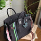 HM Birkin Black For Women Silver Toned Hardware 14in/35cm