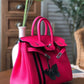 HM Birkin Dark Pink For Women Silver Toned Hardware 9.8in/25cm